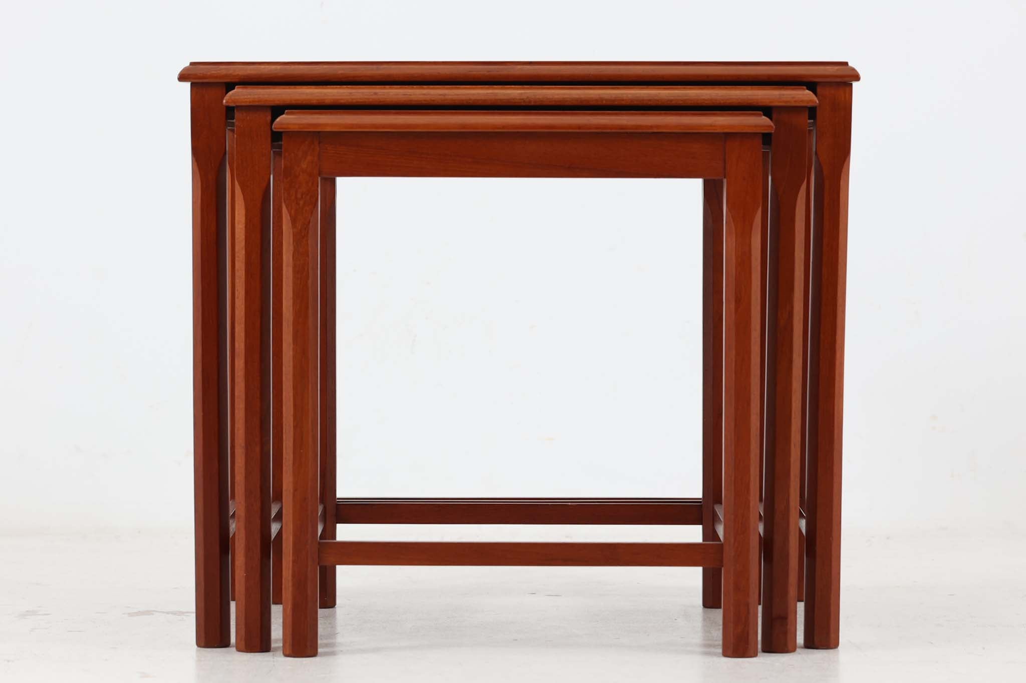 デンマーク製 ネストテーブル/サイドテーブル チーク材 北欧家具 
